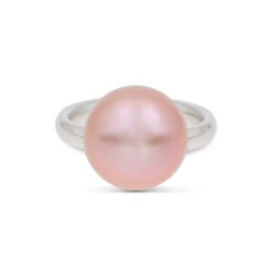 Team Player Ring aus Weißgold 750/- und Roségold 750/- mit einer Ming-Perle