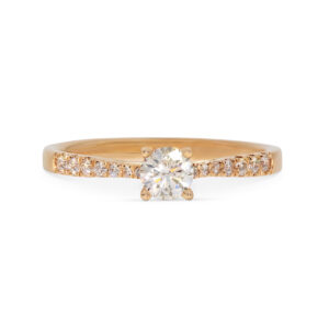 Verlobungsring Ava aus 750/- Roségold mit Brillantbesatz