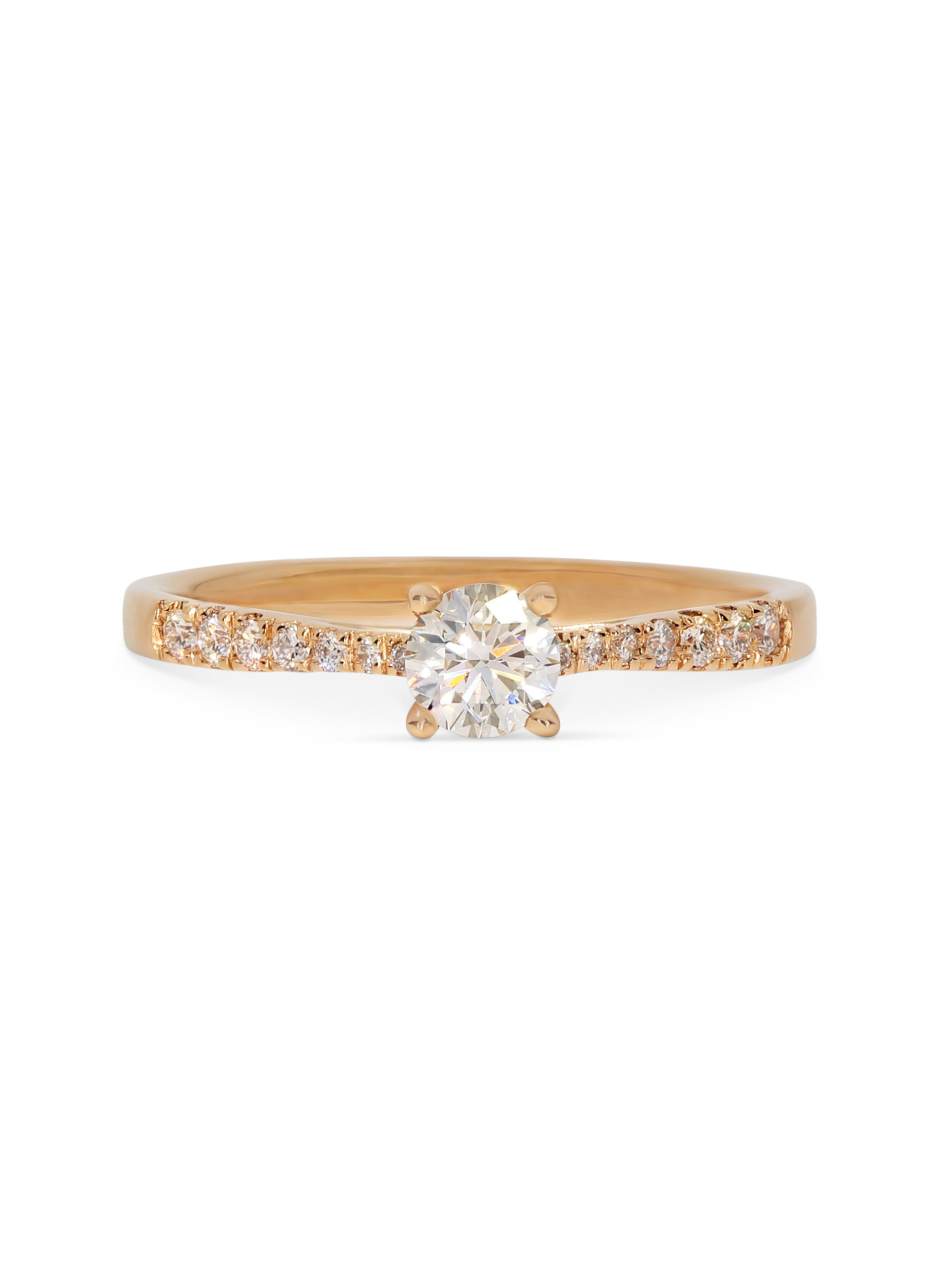 Verlobungsring Ava aus 750/- Roségold mit Brillantbesatz