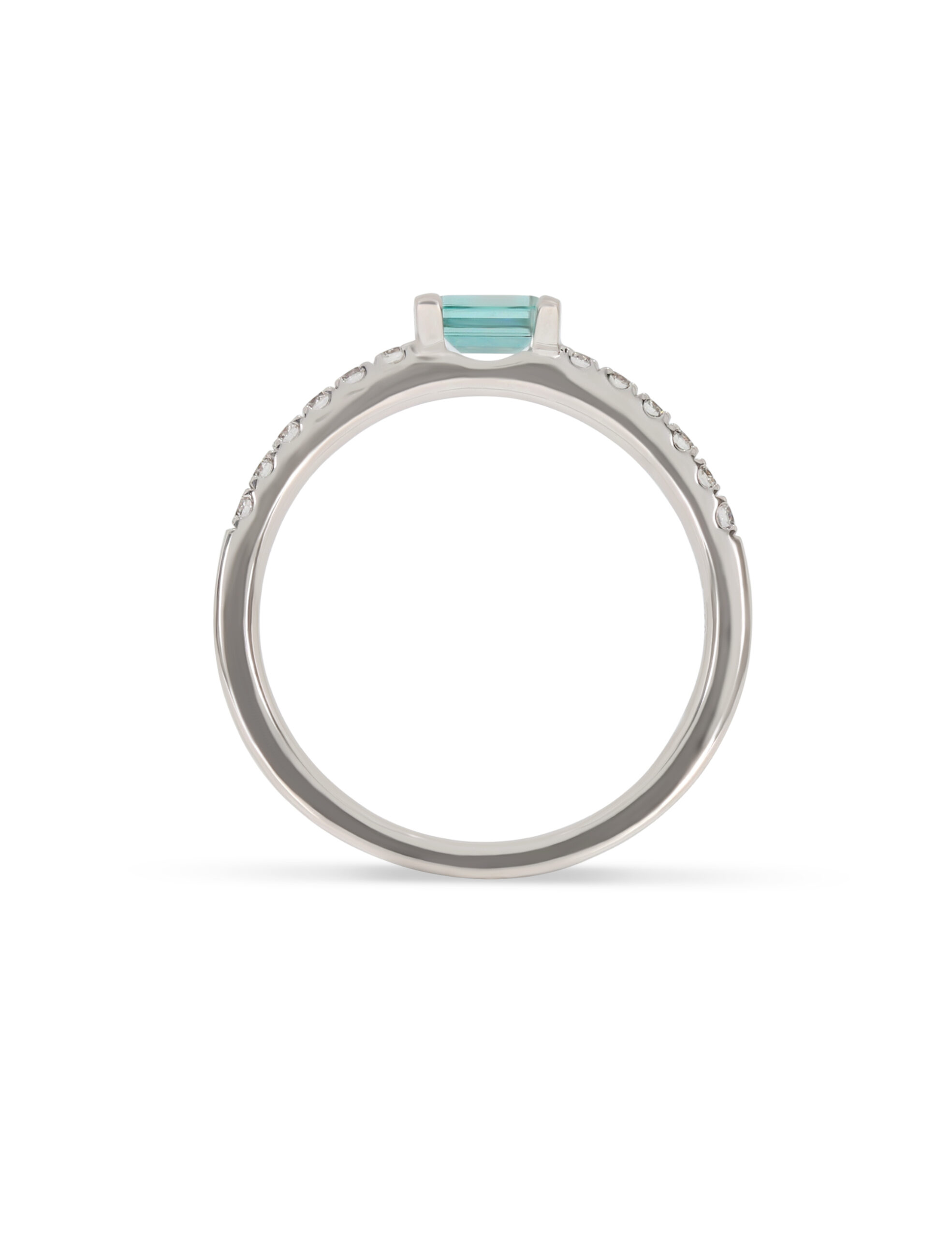 Bliss Ring in Weißgold 750/- mit Beryll und Brillantbesatz