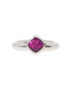 Team Player Ring in 750/- Weißgold mit Royal-Purple Granat