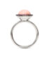 Team Player Ring in 750/- Weißgold mit Koralle und Raspberry Granat