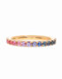 Rainbow Memoire-Ring in 750/- Roségold mit 29 bunten Saphire