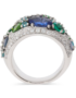 Ein außergewöhnlicher Ring in Weißgold 750/- mit Turmalin, Tsavorite, Smaragd und Saphiren