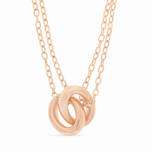 Anhänger in Roségold 750/- an einer Gliederkette