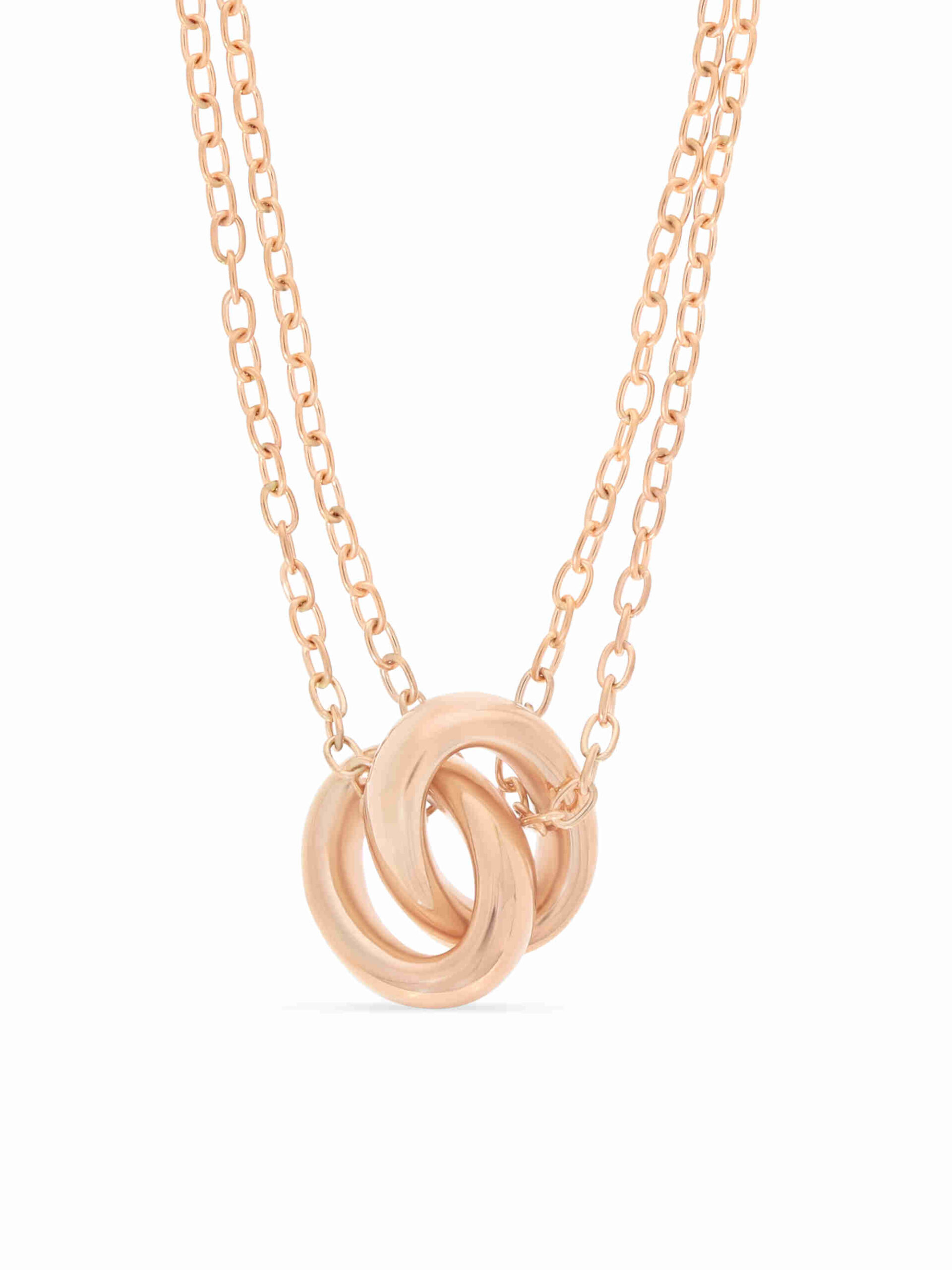Anhänger in Roségold 750/- an einer Gliederkette