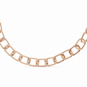 Collier mit kantigen Gliedern in 750/- Roségold
